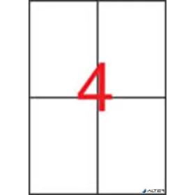   Etikett, 105x148 mm, poliészter, időjárásálló, fehér, APLI, 80 etikett/csomag