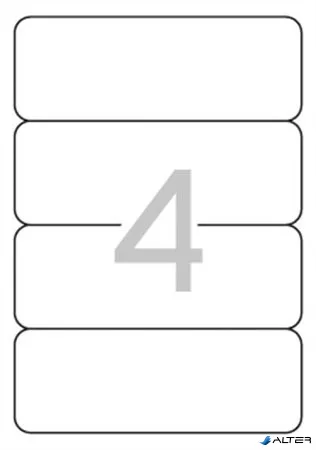 Iratrendező etikett, univerzális, 190x61 mm, APLI, 100 etikett/csomag