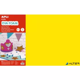   Moosgumi, 400x600 mm, APLI Kids 'Eva Sheets', sárga