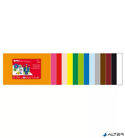 Moosgumi, 400x600 mm, APLI Kids 'Eva Sheets', sárga