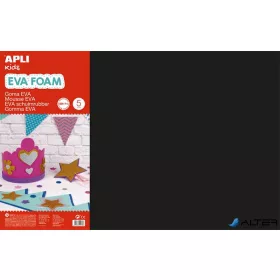   Moosgumi, 400x600 mm, APLI Kids 'Eva Sheets', fekete