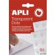 Ragasztókorong, eltávolítható, APLI 'Transparent Dots', átlátszó