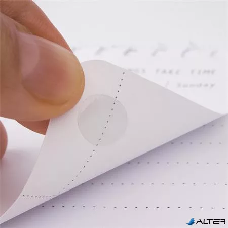Ragasztókorong, eltávolítható, APLI 'Transparent Dots', átlátszó