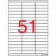 Etikett, univerzális, 70x16,9 mm, APLI, 5100 etikett/csomag