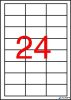 Etikett, 64,6x33,8 mm, poliészter, időjárásálló, fehér, APLI, 2400 etikett/csomag