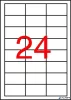 Etikett, 64,6x33,8 mm, poliészter, időjárásálló, fehér, APLI, 2400 etikett/csomag