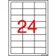 Etikett, 64,6x33,8 mm, poliészter, időjárásálló, fehér, APLI, 2400 etikett/csomag