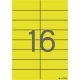 Etikett, 105x37 mm, színes, APLI, sárga, 1600 etikett/csomag