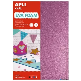   Moosgumi, 210x297 mm, A4, glitteres, APLI Kids "Eva Sheets", vegyes színek