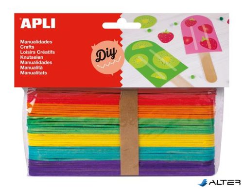 Pálcika, fa, jumbo, APLI "Creative", vegyes színek