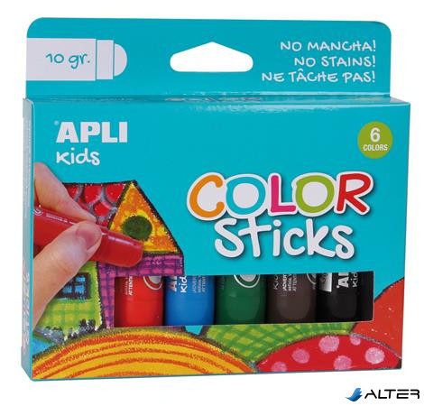 Tempera kréta készlet, APLI Kids "Color Sticks", 6 különböző szín