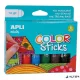 Tempera kréta készlet, APLI Kids "Color Sticks", 6 különböző szín