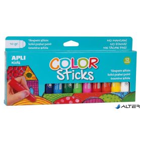  Tempera kréta készlet, APLI Kids 'Color Sticks', 12 különböző szín