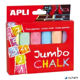 Aszfaltkréta, kerek, jumbo, APLI, 6 különböző szín