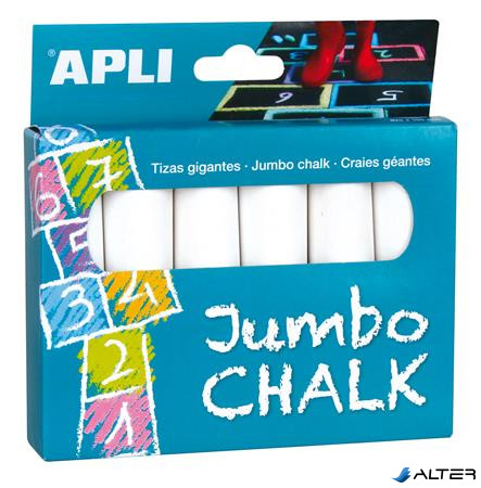 Aszfaltkréta, kerek, jumbo, APLI, fehér