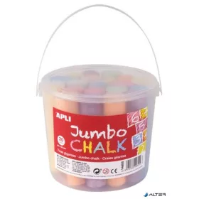   Aszfaltkréta, kerek, jumbo, 20 darabos, APLI, vegyes színek