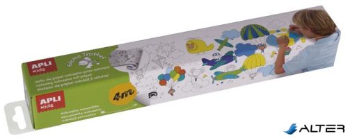 Színező tekercs, öntapadó, APLI Kids "Globe trotter", közlekedés