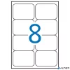 Etikett, 99,1x67,7 mm, poliészter, időjárásálló, kerekített sarkú, fehér, APLI, 160 etikett/csomag