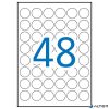 Etikett, 30 mm kör, poliészter, időjárásálló, fehér, APLI, 960 etikett/csomag