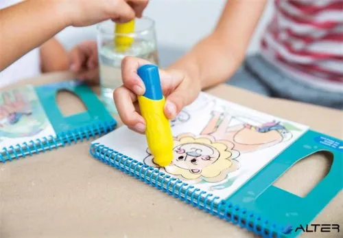 Színezőfüzet, vízbázisú, APLI Kids "Aqua Fun", dzsungel