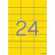 Etikett, 70x37 mm, színes, APLI, sárga, 480 etikett/csomag