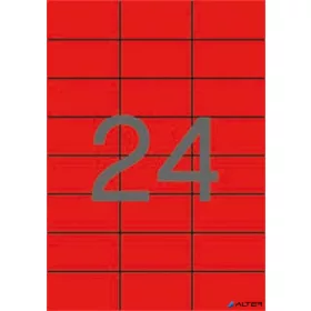 Etikett, 70x37 mm, színes, APLI, piros, 480 etikett/csomag