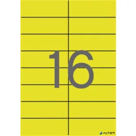   Etikett, 105x37 mm, színes, APLI, sárga, 320 etikett/csomag