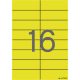 Etikett, 105x37 mm, színes, APLI, sárga, 320 etikett/csomag