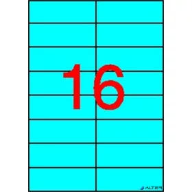 Etikett, 105x37 mm, színes, APLI, kék, 320 etikett/csomag