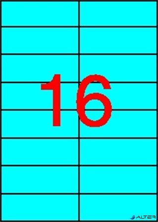 Etikett, 105x37 mm, színes, APLI, kék, 320 etikett/csomag