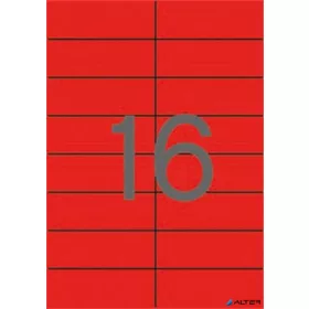 Etikett, 105x37 mm, színes, APLI, piros, 320 etikett/csomag