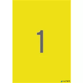   Etikett, 210x297 mm, színes, APLI, sárga, 20 etikett/csomag