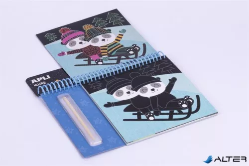 Képkarcoló füzet, APLI Kids "Magic Scratch", téli móka