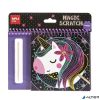 Képkarcoló füzet, APLI Kids "Magic Scratch", unikornis