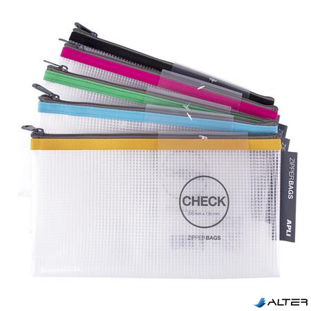 Rendszerező tasak, cipzáras, DL, APLI, vegyes színek