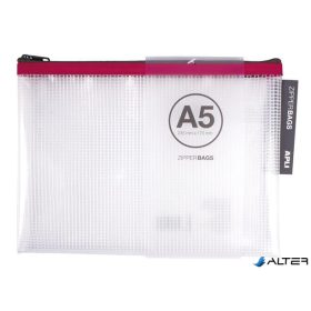 Rendszerező tasak, cipzáras, A5, APLI, vegyes színek