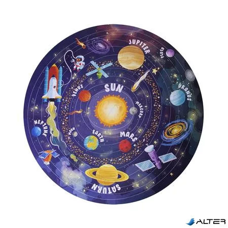 Puzzle, kör alakú, 48 darabos, APLI Kids 'Circular Puzzle', csillagrendszer