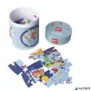 Puzzle, kör alakú, 48 darabos, APLI Kids "Circular Puzzle", világtérkép
