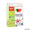 Textilfilc, 2,9 mm, APLI Kids "Markers Textil", 10 különböző szín