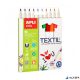 Textilfilc, 2,9 mm, APLI Kids 'Markers Textil', 10 különböző szín