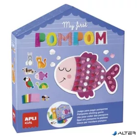   Kreatív készségfejlesztő készlet, APLI Kids "My first Pompom", állatok