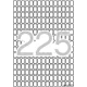 Etikett, 8x12 mm, kerekített sarkú, A5 hordozón, APLI, 3375 etikett/csomag