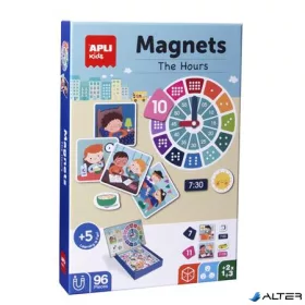   Mágneses készségfejlesztő készlet, 96 db, APLI Kids "Magnets", az órák