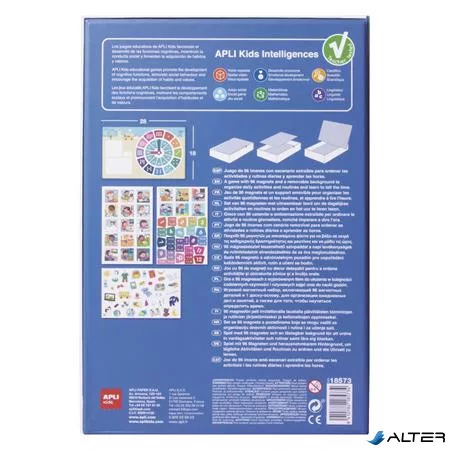 Mágneses készségfejlesztő készlet, 96 db, APLI Kids "Magnets", az órák