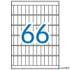 Etikett, 12x30 mm, kerekített sarkú, A5 hordozón, APLI, 990 etikett/csomag