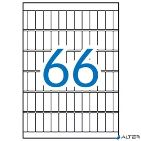   Etikett, 12x30 mm, kerekített sarkú, A5 hordozón, APLI, 990 etikett/csomag