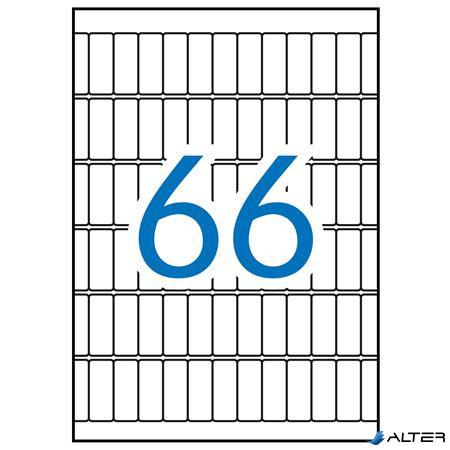 Etikett, 12x30 mm, kerekített sarkú, A5 hordozón, APLI, 990 etikett/csomag