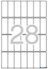 Etikett, 20x50 mm, kerekített sarkú, A5 hordozón, APLI, 420 etikett/csomag
