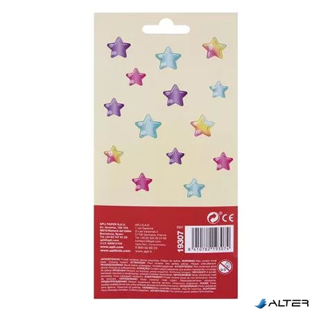 Matrica, domború, APLI Kids "Stickers", tündöklő csillagok