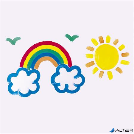 Tempera készlet, ecsetvégű tubusban, APLI Kids "Paint&Fun", 6 különböző szín